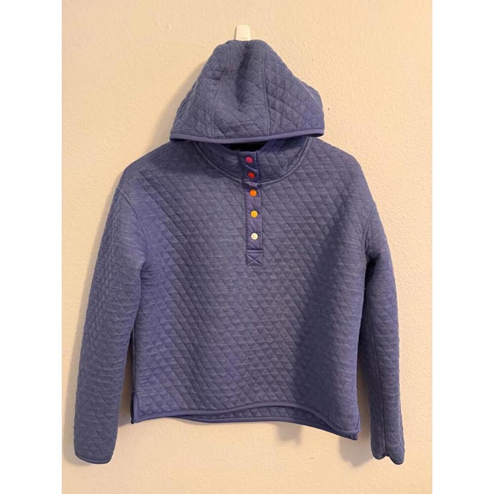 Marine Layer Quilted Hoodie Small Blue